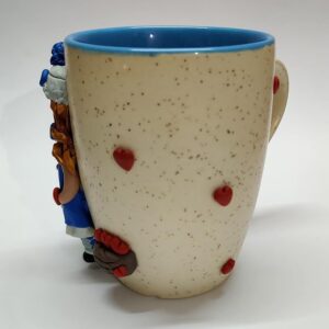 White Mug Polymer Clay Doll - Image 2