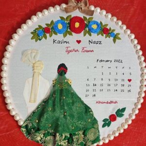 Custom Wedding Gift/Personalised Wedding Embroidery Hoop - Image 2