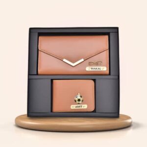 Personalized Wallet for Couple(Tan) - Image 2