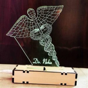 Personalized Doctor Symbol Acrylic 3D Illusion Led Lamp - Image 2