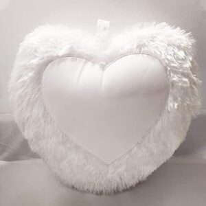Personalised Fur LED Cushion Heart Shape - Image 3