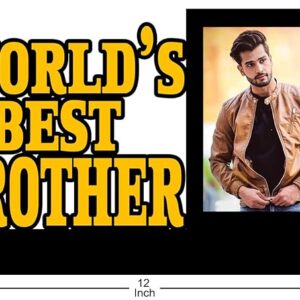 Personalized World\'s Best Brother Wooden Cutout Frame - Image 3