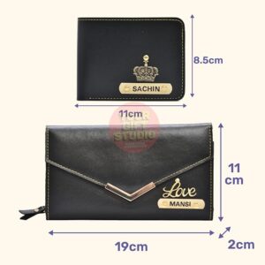 Personalized Wallet for Couple Black - Image 3