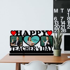 Customized Happy Teacher\'s Day Standy Wooden Table Top - Image 3