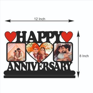 Happy AnniversaryWooden Photo Frame Table Top - Image 3