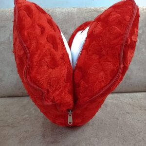 Heart Shape Red Customised Couple Cushion - Image 3