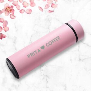 Personalised LED Temperature Bottle Pink - Image 3