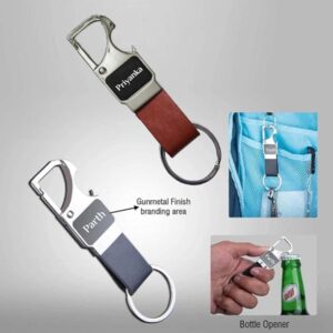 Giftana Personalized Keychain with Name Engraved, Black Leather Metal Opener Keychain for Bike Office Home, Customized Silver Keyring, Keychain Gift For Men Husband Father, Secret Santa Gifts - Image 6