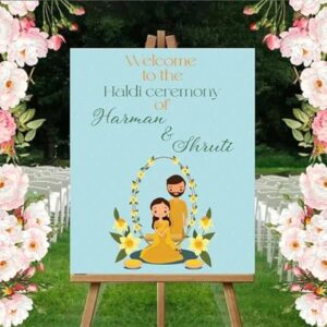 Personalised Ceremony Signage Boards For Wedding Welcome - 24 Inch x 18 Inch