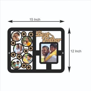 Best Father Personalised Wooden Acrylic Wall Photo frame - Image 3