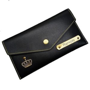 Personalized Leather Women\'s Clutches Black - Image 2