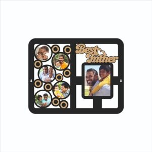 Best Father Personalised Wooden Acrylic Wall Photo frame - Image 2