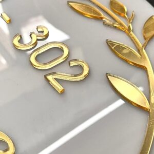 Circular Personalised Modern Name Plates for Home Entrance (16X16 INCH) - Image 3