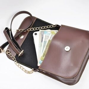 Customized Ladies Sling Chain Sling Bag Brown - Image 2