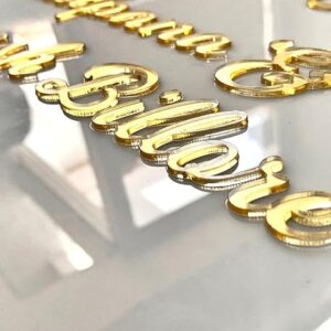 Circular Personalised Modern Name Plates for Home Entrance (16X16 INCH) - Image 2